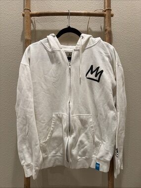 Mammoth White Zip-Up Hoodie Jacket